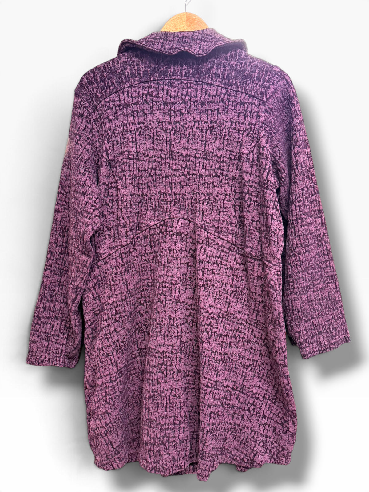 CMC COLOR ME COTTON STRETCH KNIT PLUM TOPPER JACKET SIZE MEDIUM
