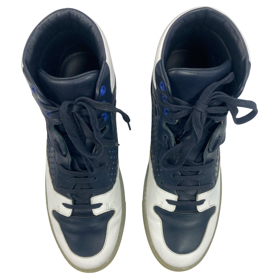 BALENCIAGA PELLE S GOMME DEEP NAVY HIGH TOP SIZE 42