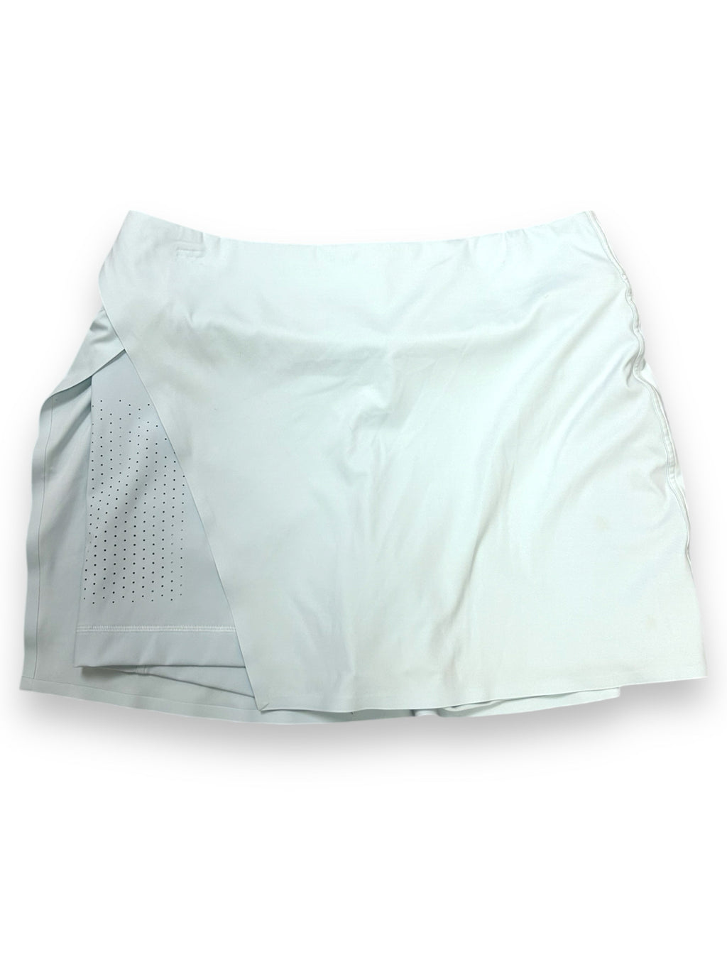 LULULEMON SUPER HIGH RISE SIDE SLIT POWDER BLUE TENNIS SKORT SIZE 14