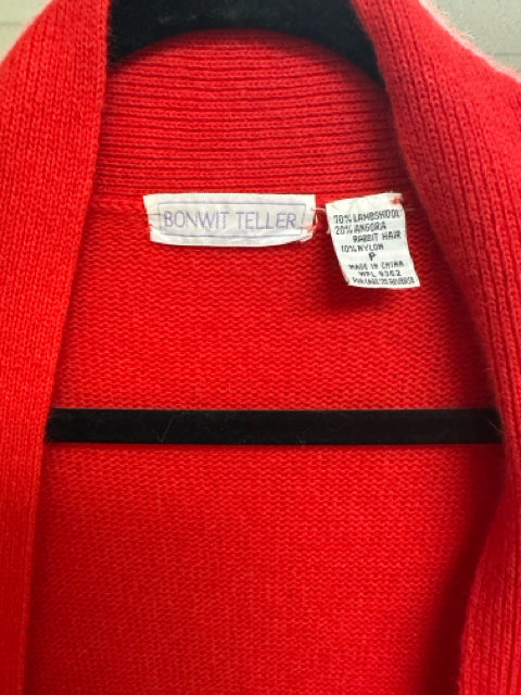 BONWIT TELLER VINTAGE  LAMBSWOOL ANGORA BELTED DUSTER CARDIGAN LOOOOONG M/L