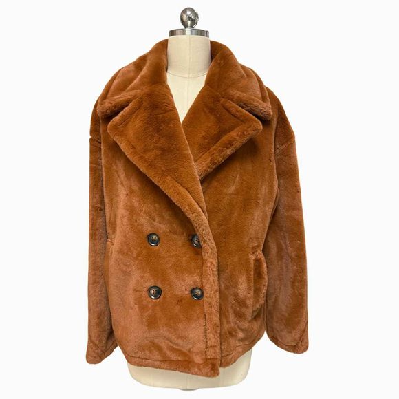 BADGLEY MISCHKA NWT! ROLLANDE COGNAC COAT SIZE M