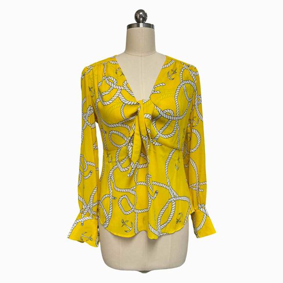 CABI 5213 STEVIE YELLOW BLOUSE SIZE XS