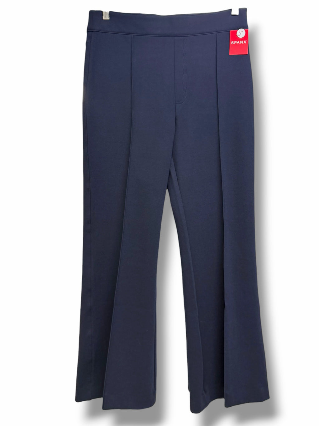 NWT SPANX NAVY PERFECT HI RISE FLARE PONTE TROUSER SIZE LARGE PETITE