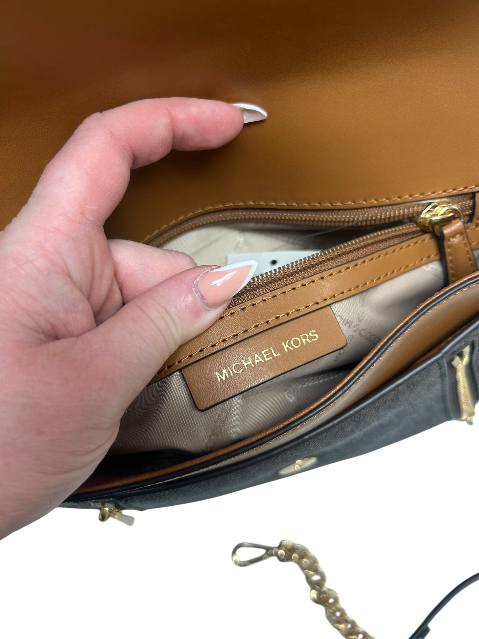 NWT MICHAEL KORS BEDFORD LEGACY MONOGRAM FLAP SHOULDER BAG