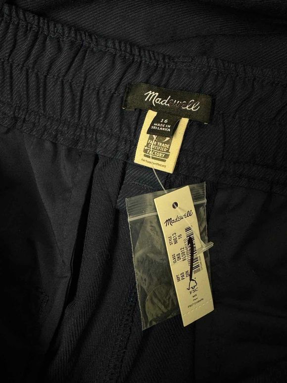 MADEWELL NWT! NEAL PLEATED STRAIGHT LEG DRAPEWEAVE NAVY PANTS SIZE XL