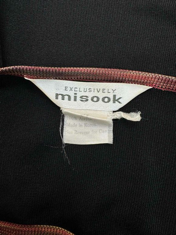 MISOOK SPLIT HEM TUNIC BLACK TOP SIZE XL