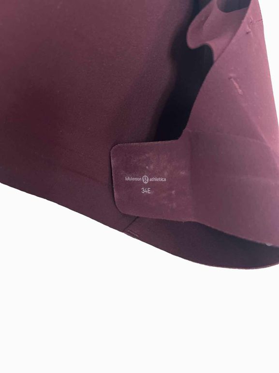 LULULEMON ENLITE BRA WEAVE IN GARNET SIZE: 34E