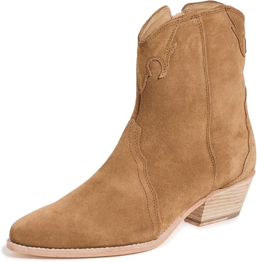 FREE PEOPLE  FRONTIER WESTERN BOOTIE TAN SUEDE SIZE 41