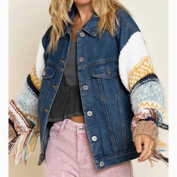 ANTHROPOLOGIE POL SUKIE CROCHET SLV JACKET SIZE: XL