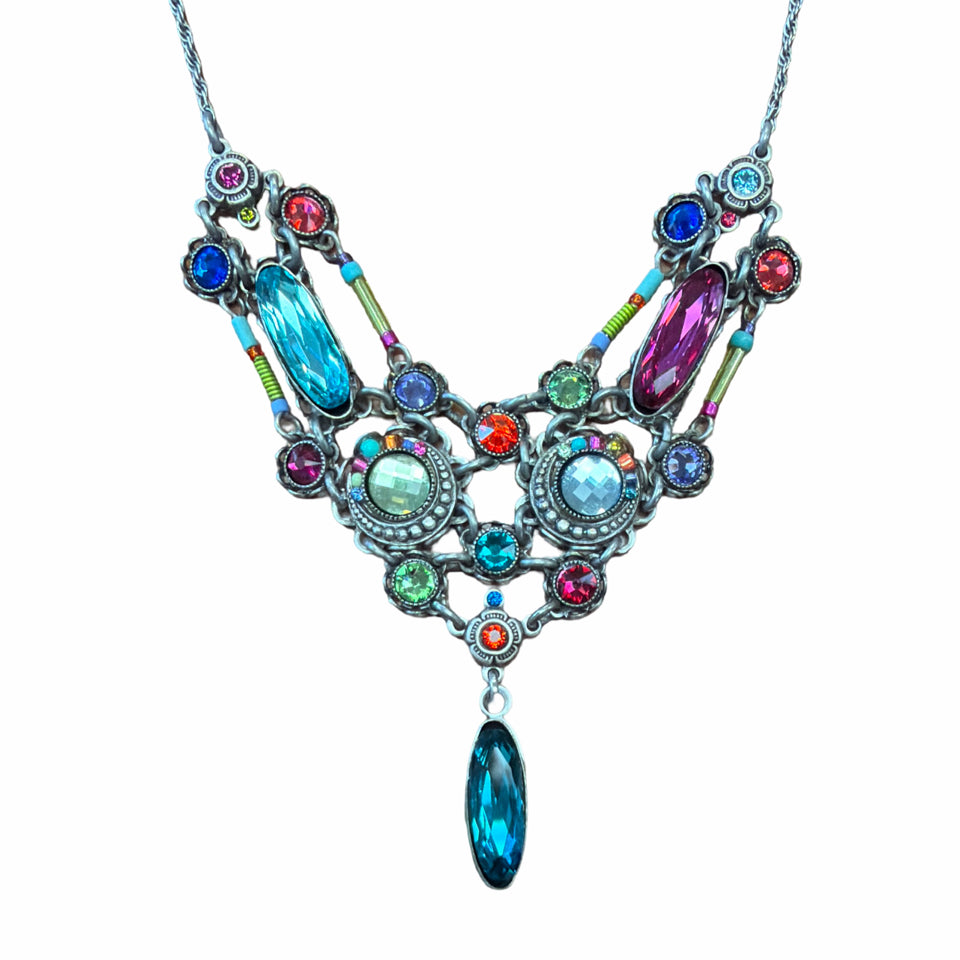 FIREFLY LA DOLCE VITA ANTIQUE SWAROVSKI CRYSTALS & CZECH GLASS BEAD NECKLACE