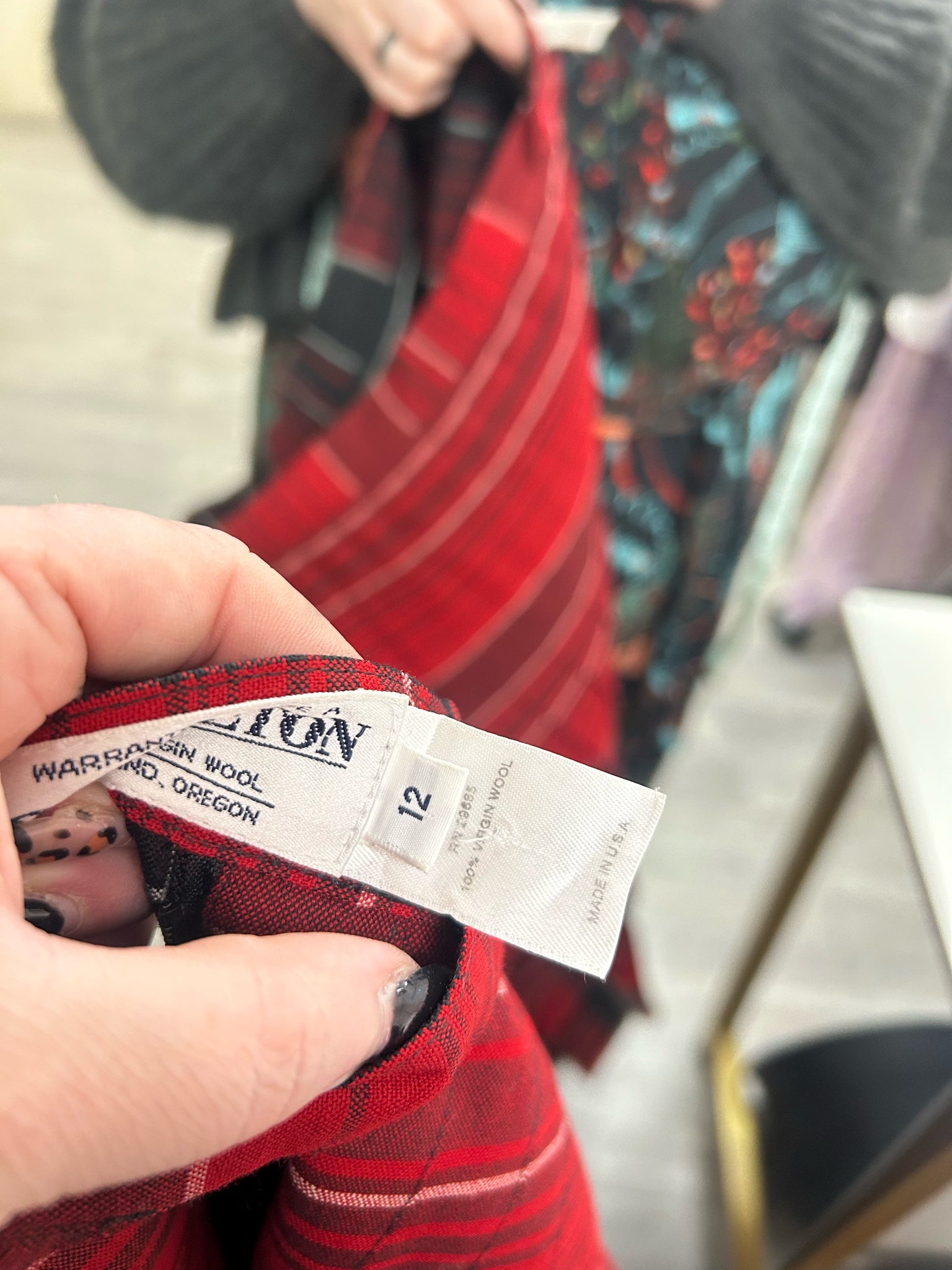 PENDLETON VINTAGE HERITAGE LIMITED EDITION REVERSIBLE PLEATED WOOL SKIRT SIZE 12