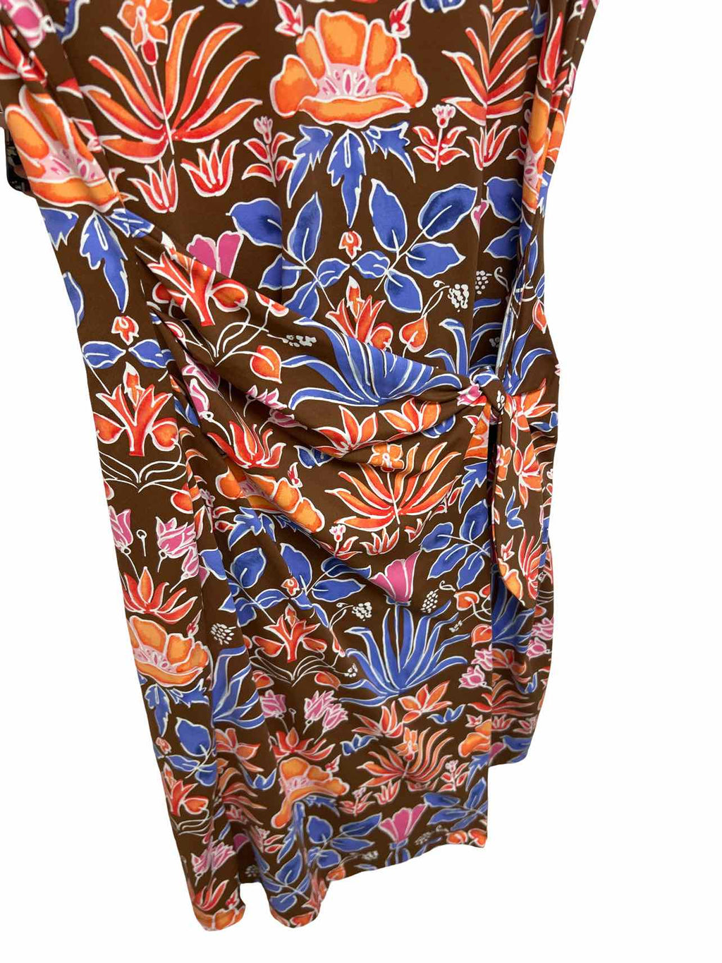 J MCLAUGHLIN NWT CAP SLEEVE HAVANA JERSEY FAUX WRAP DRESS SIZE: L