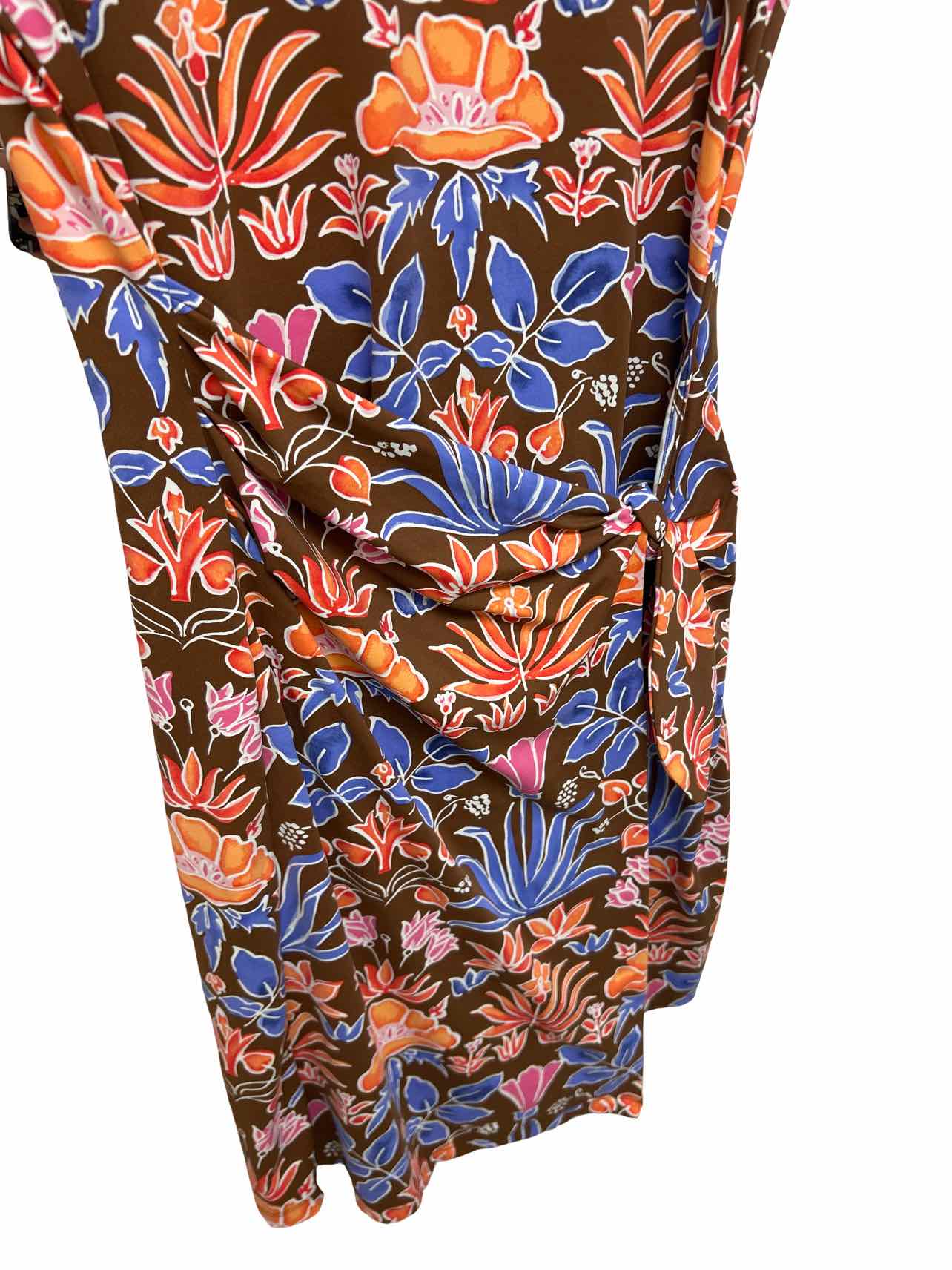 J MCLAUGHLIN NWT CAP SLEEVE HAVANA JERSEY FAUX WRAP DRESS SIZE: L