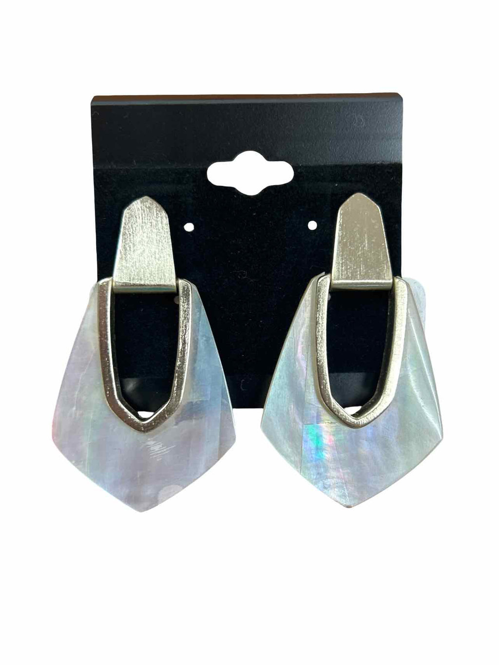 KENDRA SCOTT DIDI ABALONE ROSE GOLD STATEMENT EARRING