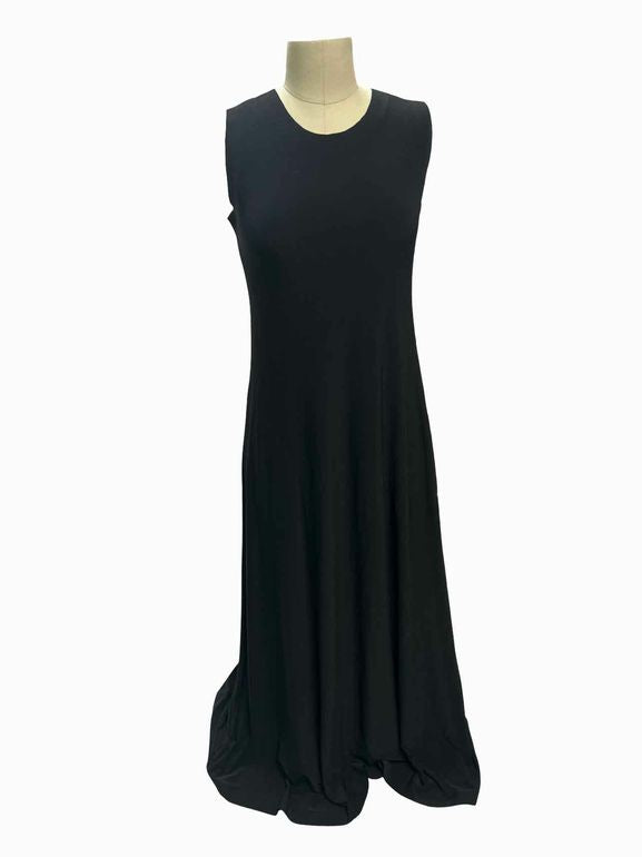 NORMA KAMALI LONG BLACK SLEEVELESS SWING DRESS SIZE:  XS