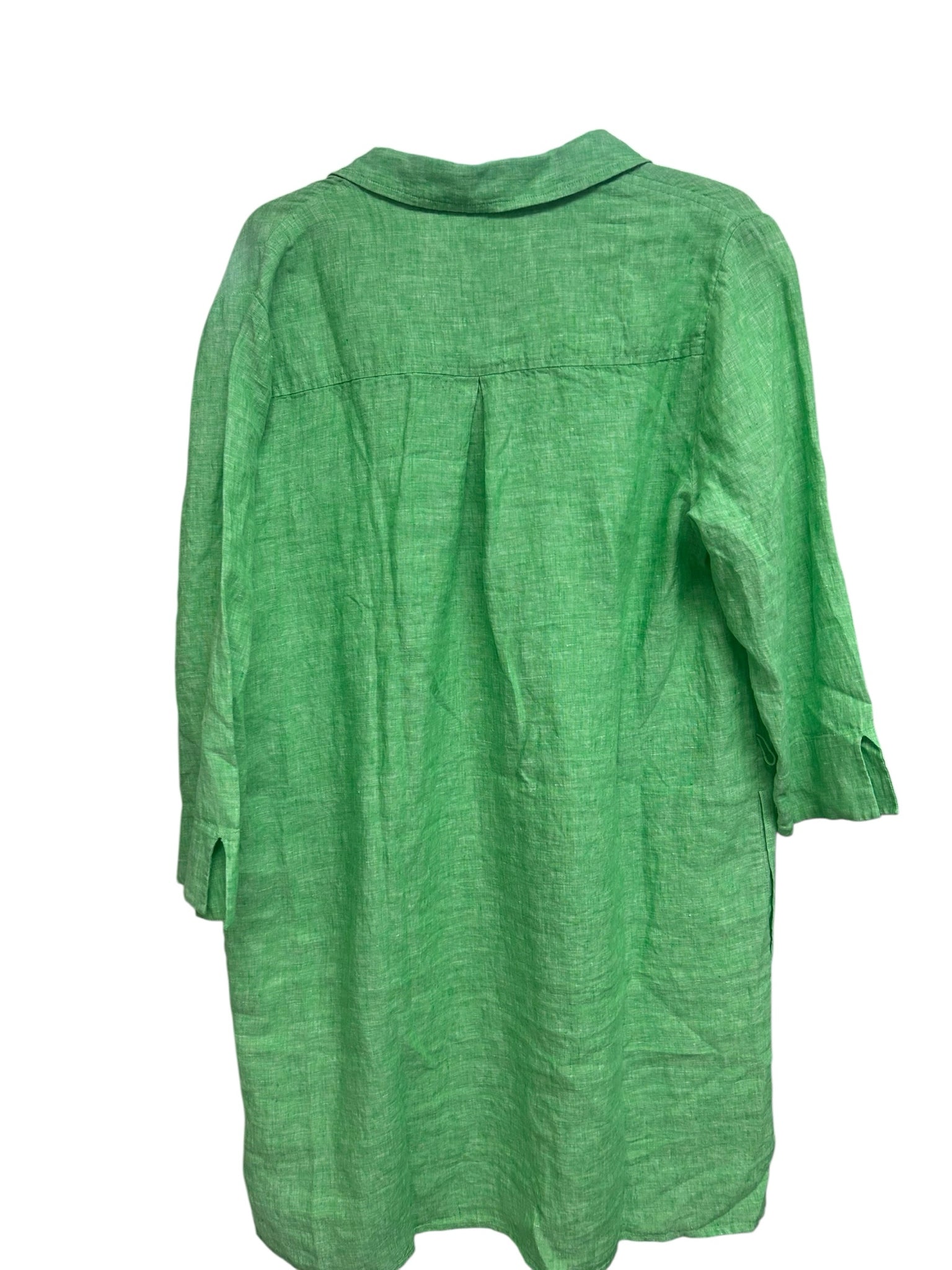 LILLY PULITZER GREEN LINEN PILAR TUNIC DRESS SIZE XL