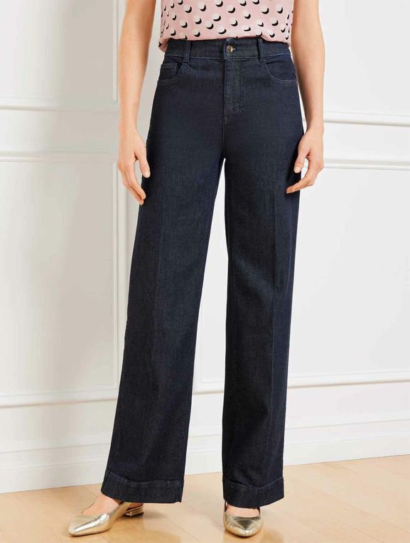 TALBOTS TROUSER JEAN IN CAMILLA WASH SIZE: 16