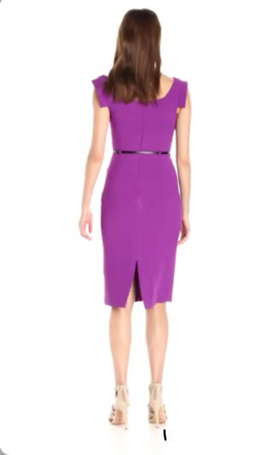 BLACK HALO WOMEN'S JACKIE O BELTED SHEATH DRESS SIZE 12