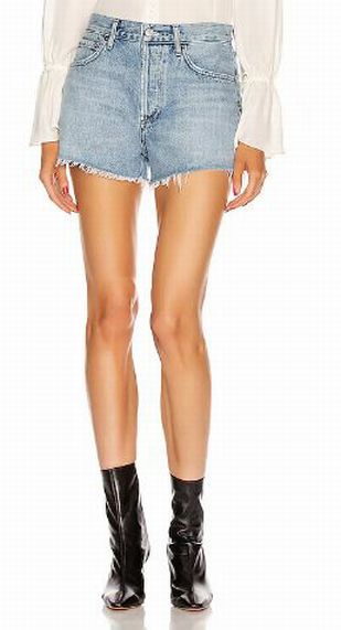 NWT AGOLDE PARKER VINTAGE CUT OFF JEAN SHORTS IN RIPTIDE SIZE 27