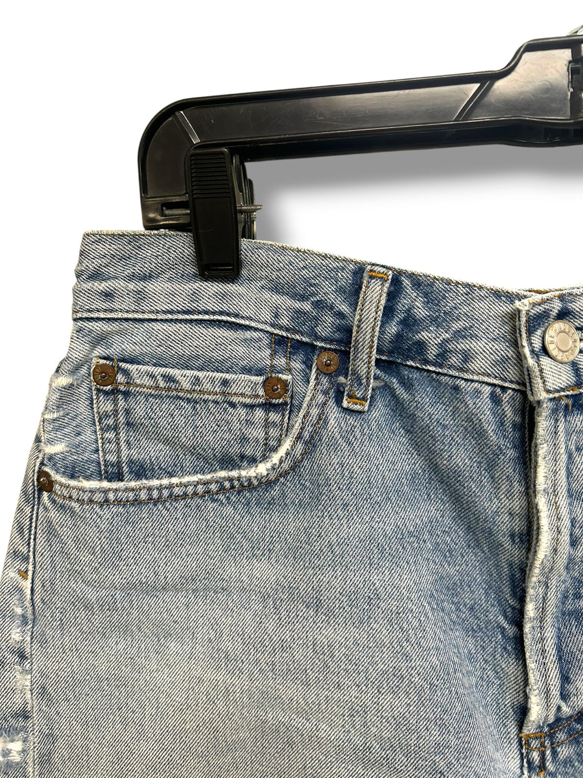 NWT AGOLDE PARKER VINTAGE CUT OFF JEAN SHORTS IN RIPTIDE SIZE 27