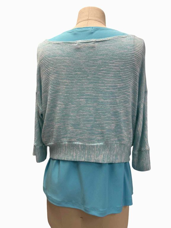 SYMPLI 2PC LAYERED LIGHT KNIT TOP SIZE: 6