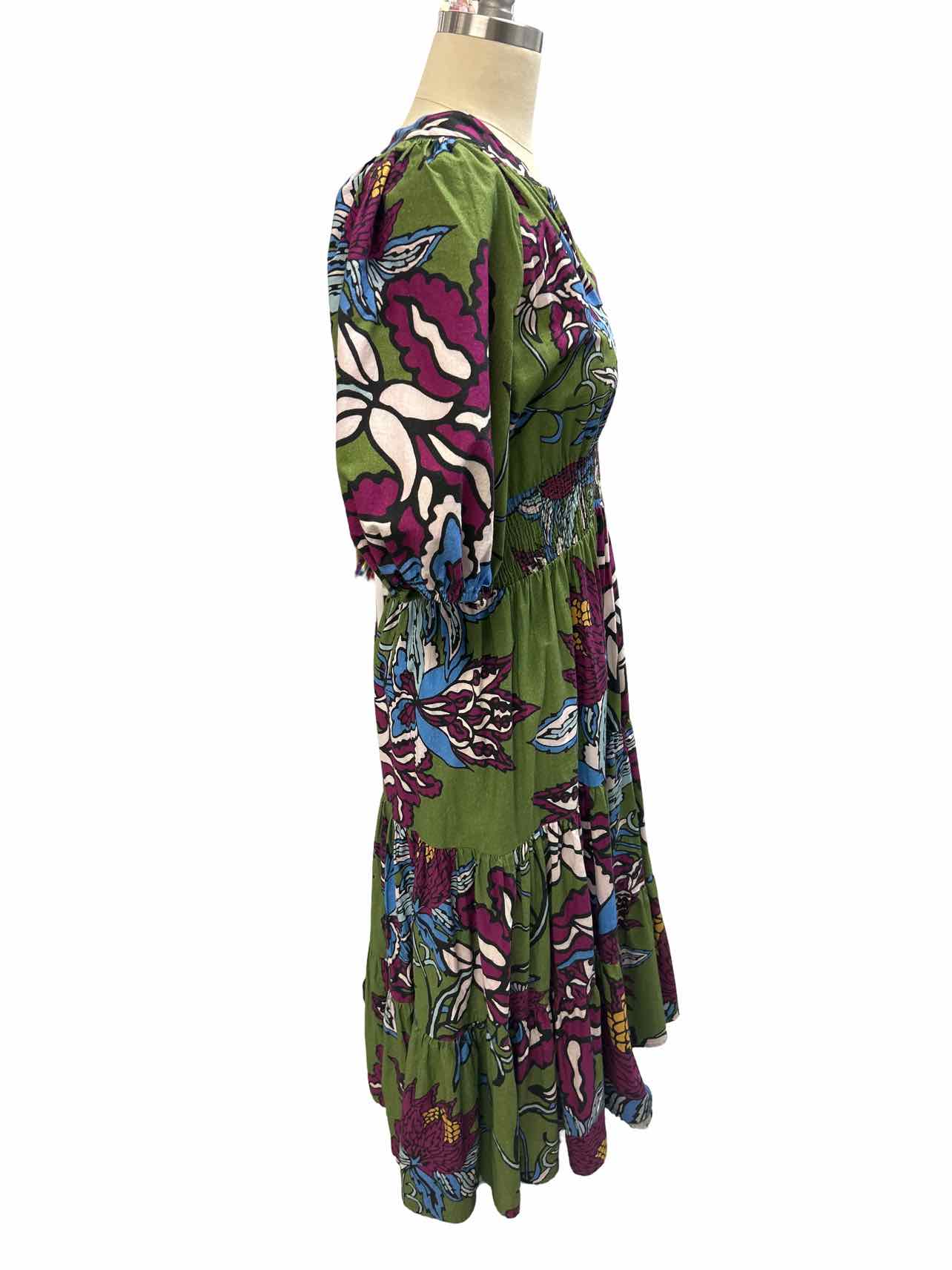 anthropologie green maxi dress ANTHROPOLOGIE CONDITIONS APPLY PUFF SLEEVE MAXI DRESS SIZE: 10 – WEARHOUSE  CONSIGNMENT