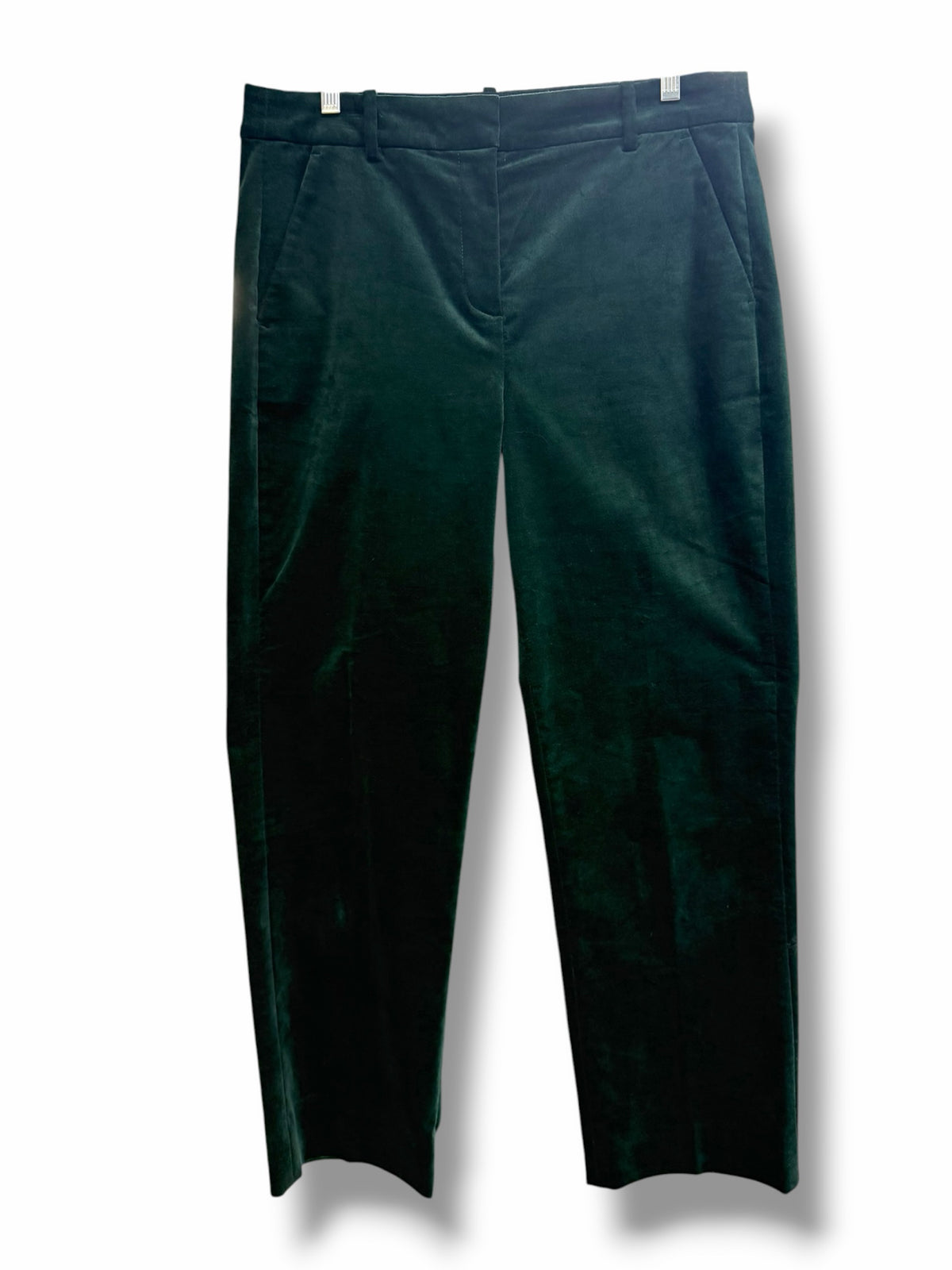 NEW WITH TAGS J.CREW FACTORY GREEN VELVET KELLIE STRAIGHT PANT SIZE 10