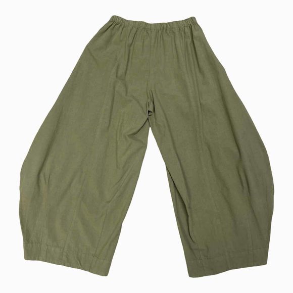 ELEVEN STITCH DESIGN NEW! DOUBLE POCKET LAGENLOOK OLIVE PANT SIZE XS