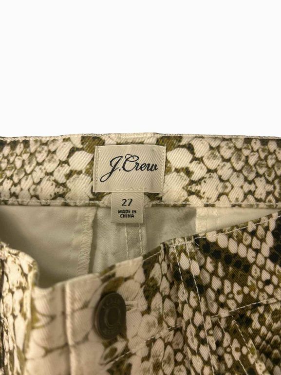 JCREW KICKOUT CROP PANT IN SNAKESKIN SIZE: 27