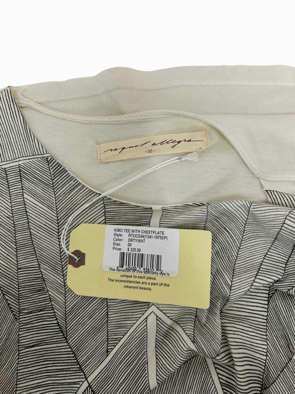 RAQUEL ALLEGRA NEW! KIBO OVERSIZE TEE WITH CHESTPLATE SIZE: 00