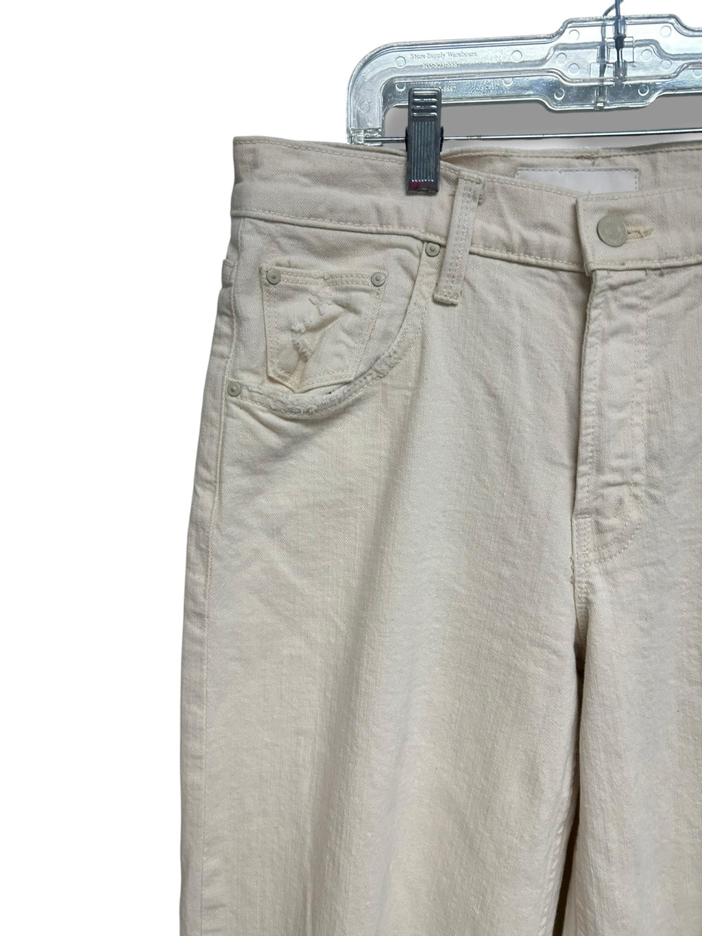 MOTHER SUPERIOR THE DOWN LOW SPINNER WASH NATURAL ACTS JEANS SIZE 27
