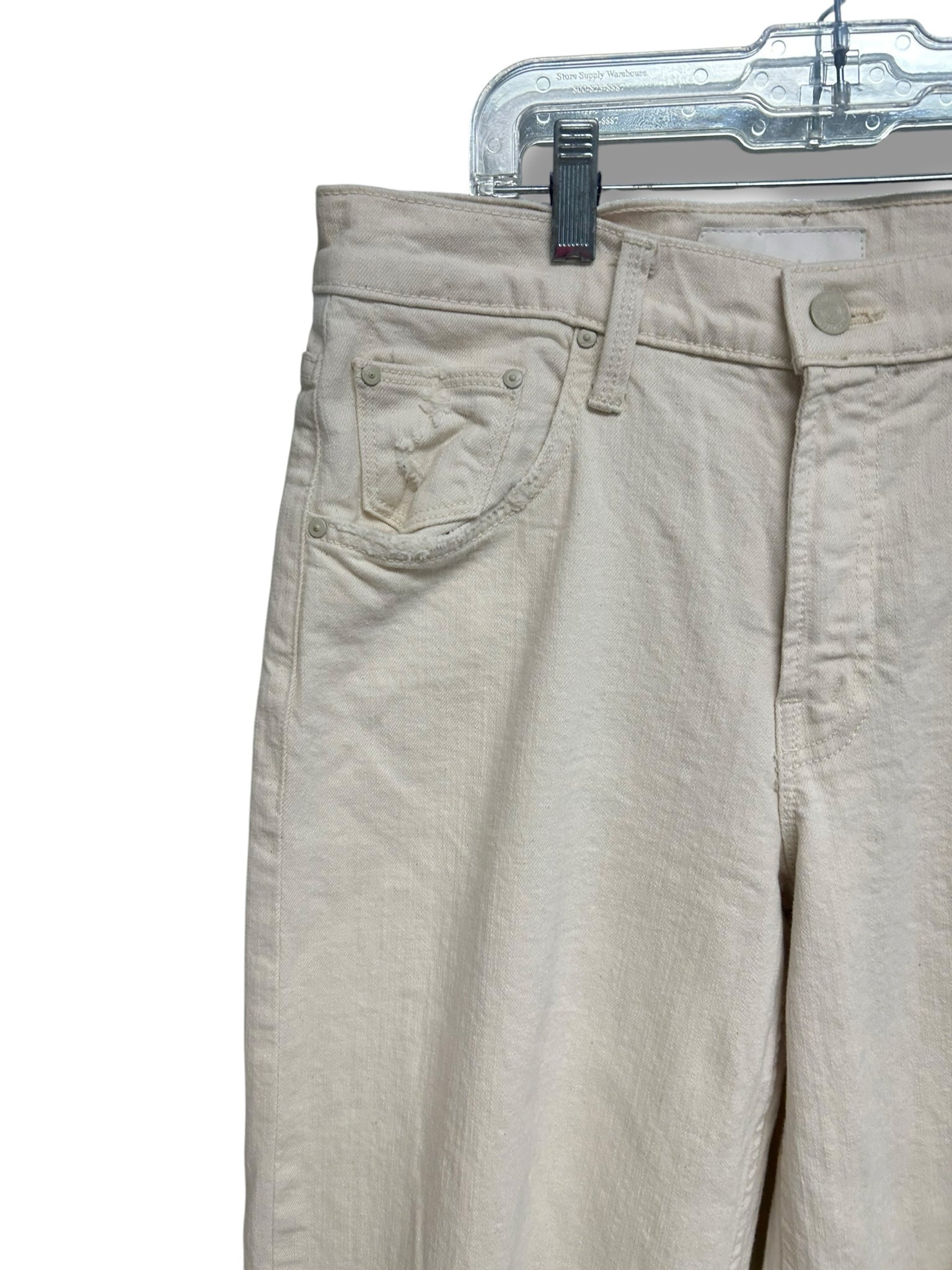 MOTHER SUPERIOR THE DOWN LOW SPINNER WASH NATURAL ACTS JEANS SIZE 27