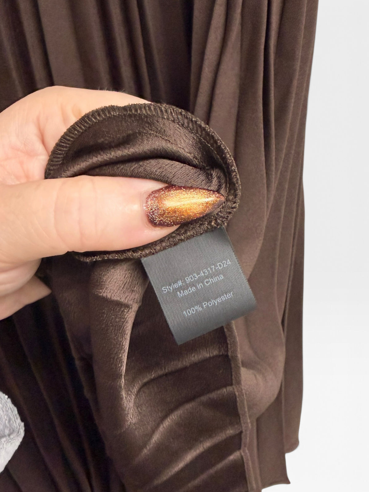 NWT JENNI KAYNE CHOCOLATE BROWN PLEATED MAXI SKIRT SIZE SMALL