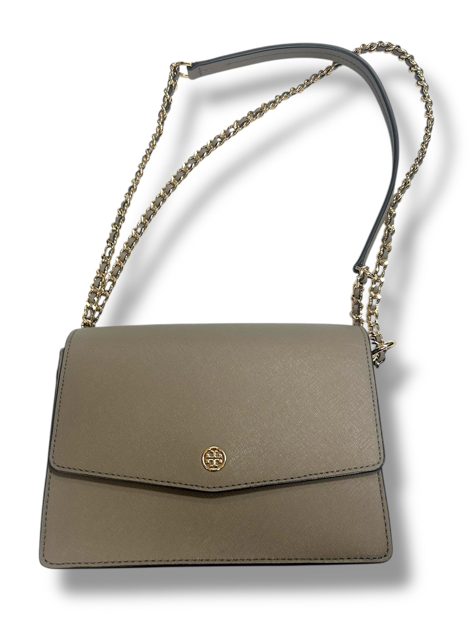 TORY BURCH ROBINSON CONVERTIBLE TAN SHOUDER BAG