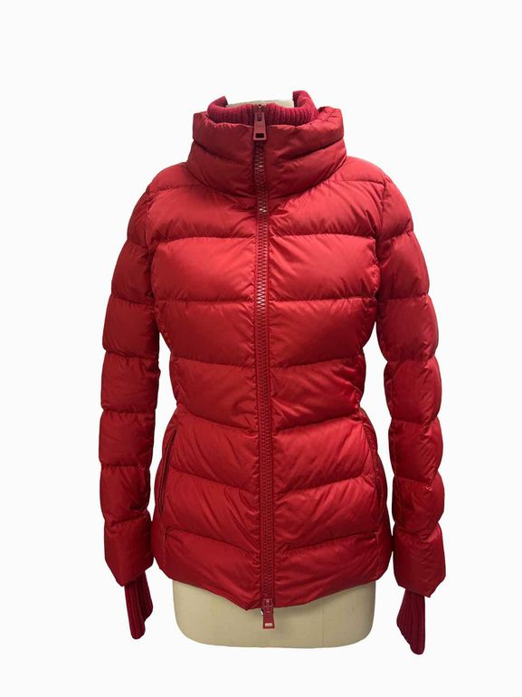HERNO RED POLYTECH DOWN PUFFER COAT SIZE: XS
