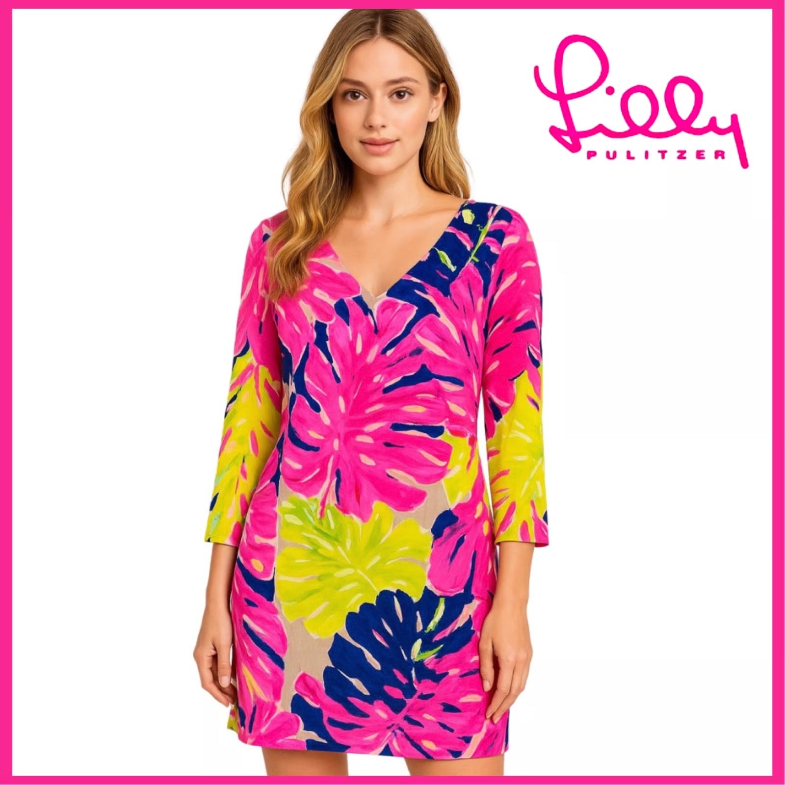 LILLY PULITZER JOYCE UNDER THE CANOPY W/FRONT POCKETS SIZE MEDIUM