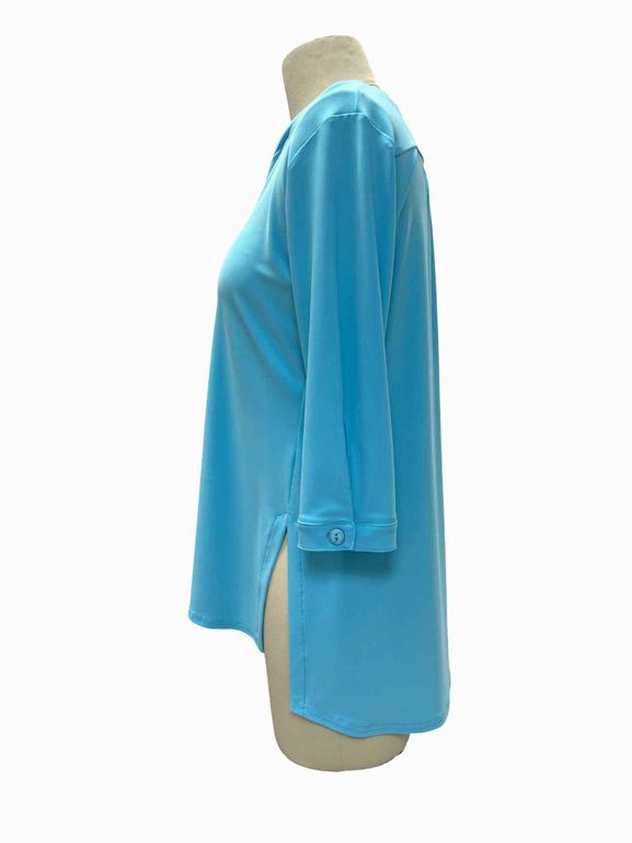 SYMPLI 3/4 SLEEVE 4 BUTTON TUNIC SIZE: 4