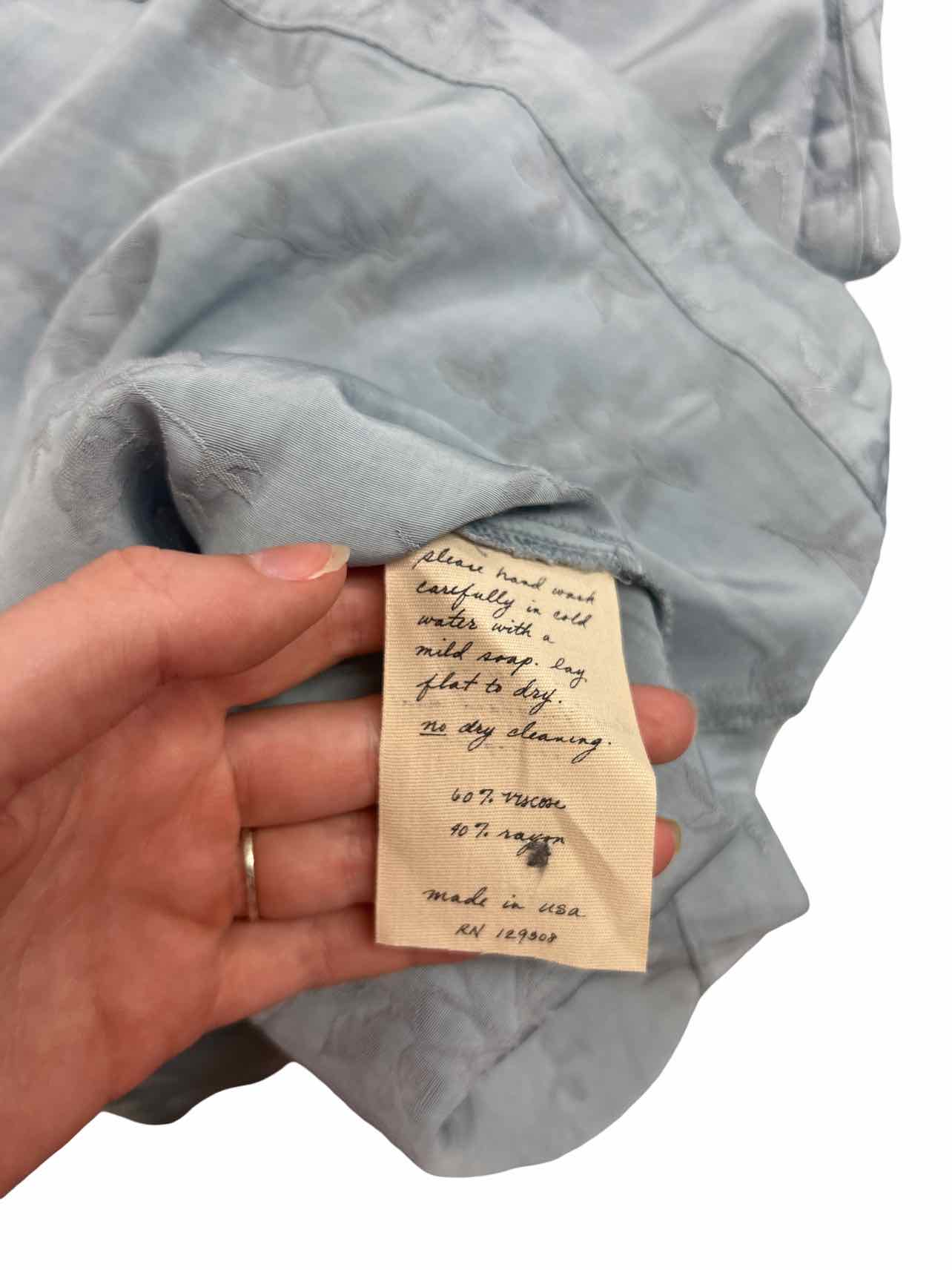 RAQUEL ALLEGRA CARINA DRESS DUSTY BLUE SIZE: 0