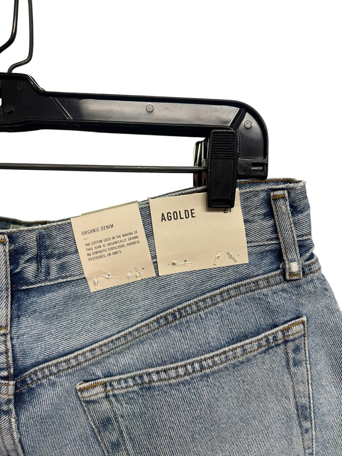 NWT AGOLDE PARKER VINTAGE CUT OFF JEAN SHORTS IN RIPTIDE SIZE 27
