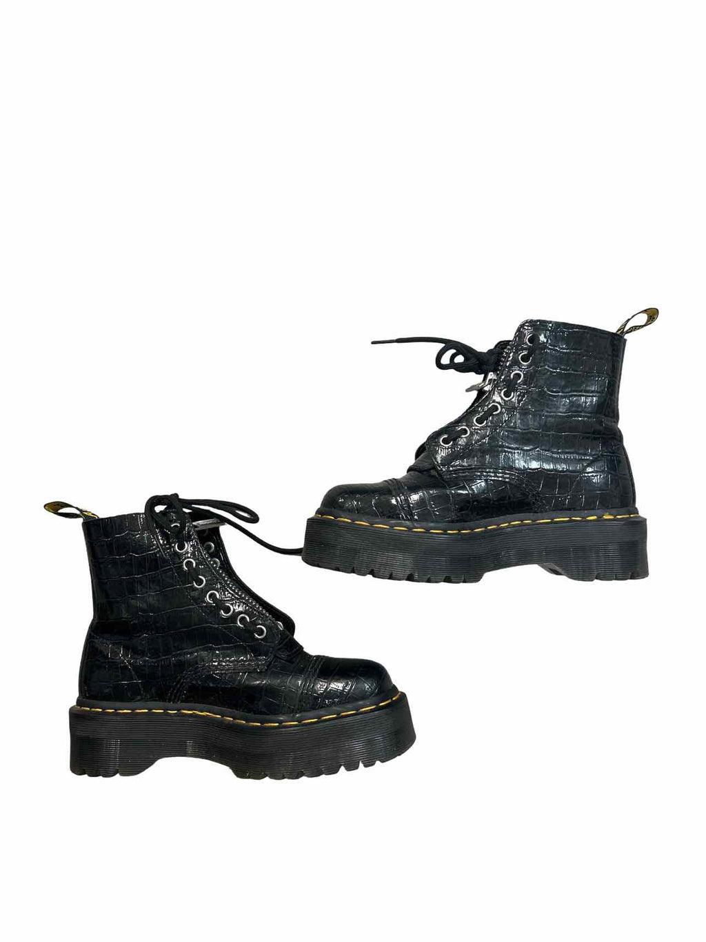 DR MARTENS SINCLAIR PLATFORM CROC EMBOSSED SIZE: 7