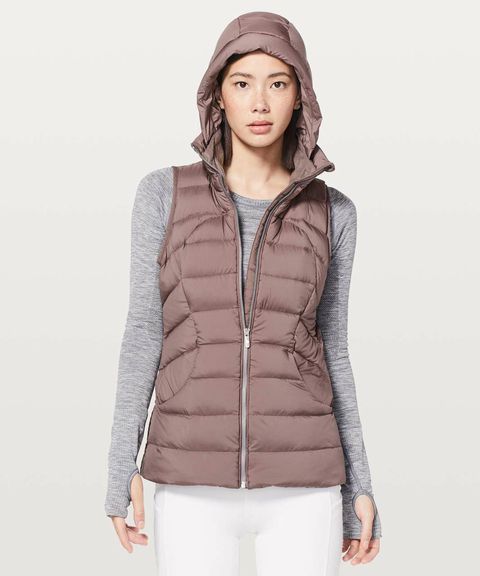 LULULEMON PACK IT DOWN VEST IN MAUVE STONE SIZE: 12