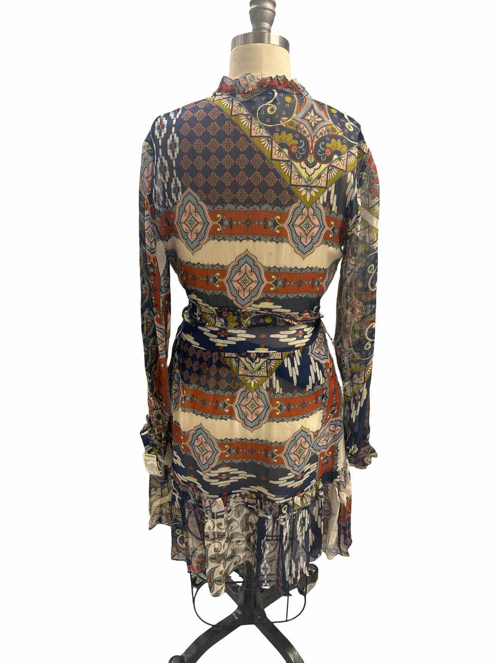 ANTHROPOLOGIE CARA CARA SHEER TIE WAIST DRESS SIZE:S