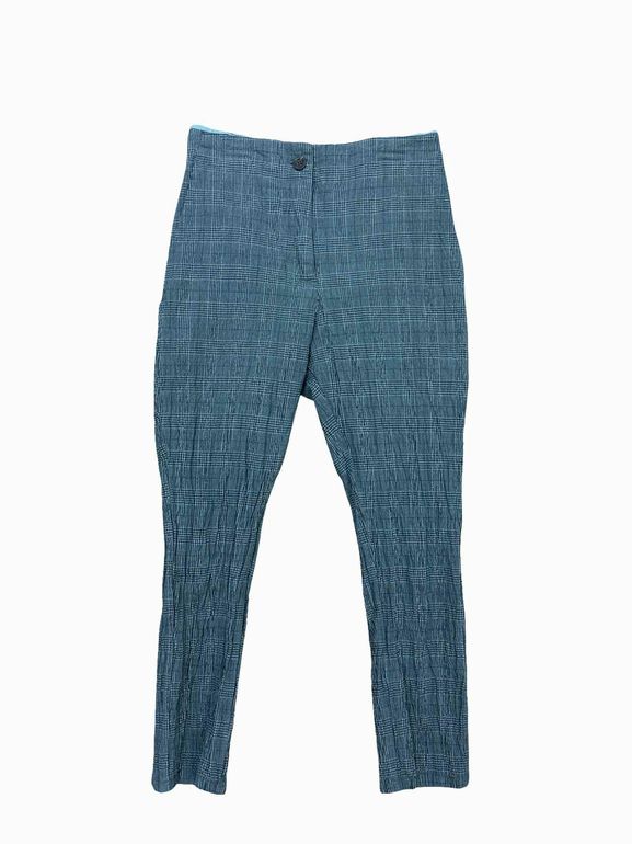 HANNOH WESSEL  COTTON/ELASTENE HOUNDSTOOTH SKINNY LEG PANT SIZE: 34