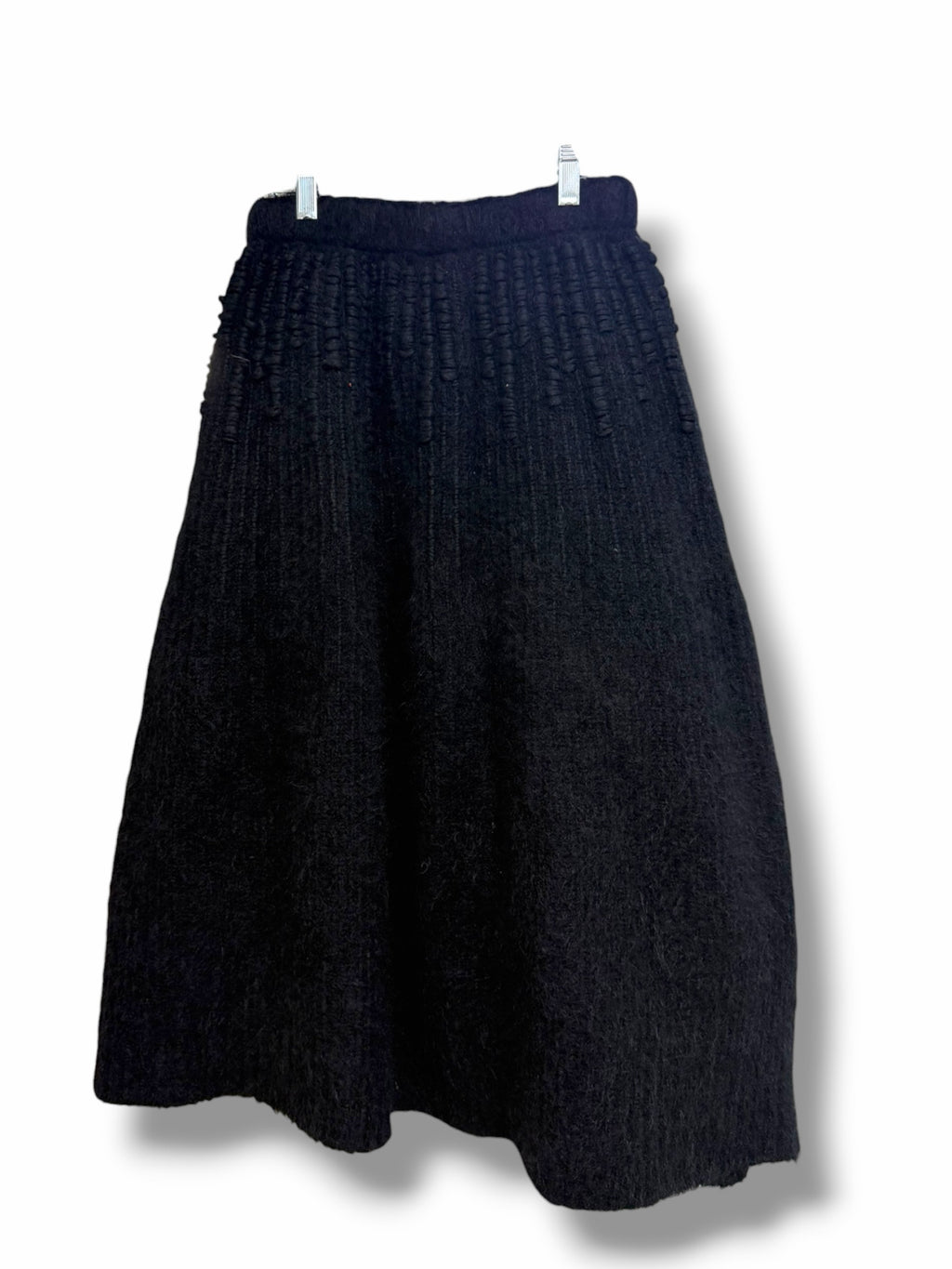 NWT GARMENTORY BOBOUTIC VOLCANO BLACK KNIT MOHAIR MIDI SKIRT SIZE XS