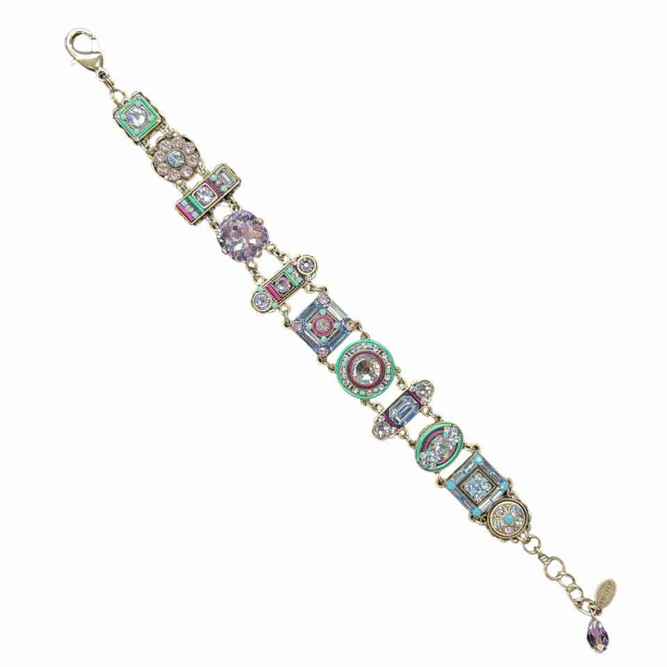 FIREFLY "LA DOLCE VITA" #3036-LV SWAROVSKI & CZECH GLASS SILVER PLATED BRACELET