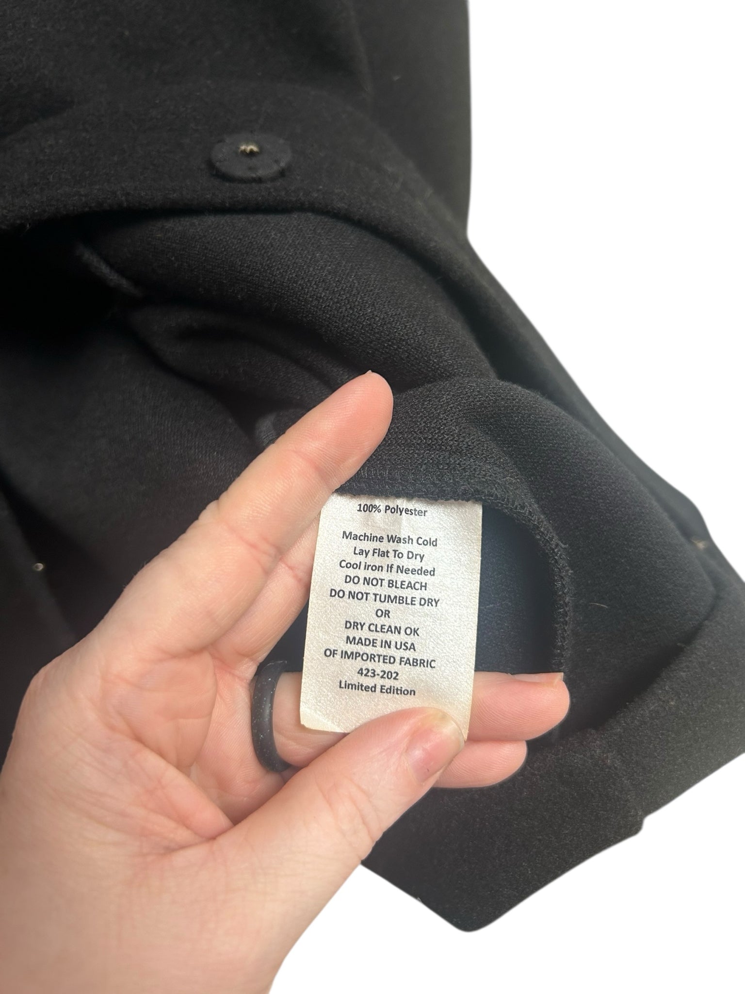 SARA CAMPBELL BOXY SNAP WOOL LIKE  SNAP CROPPED JACKET SIZE XL