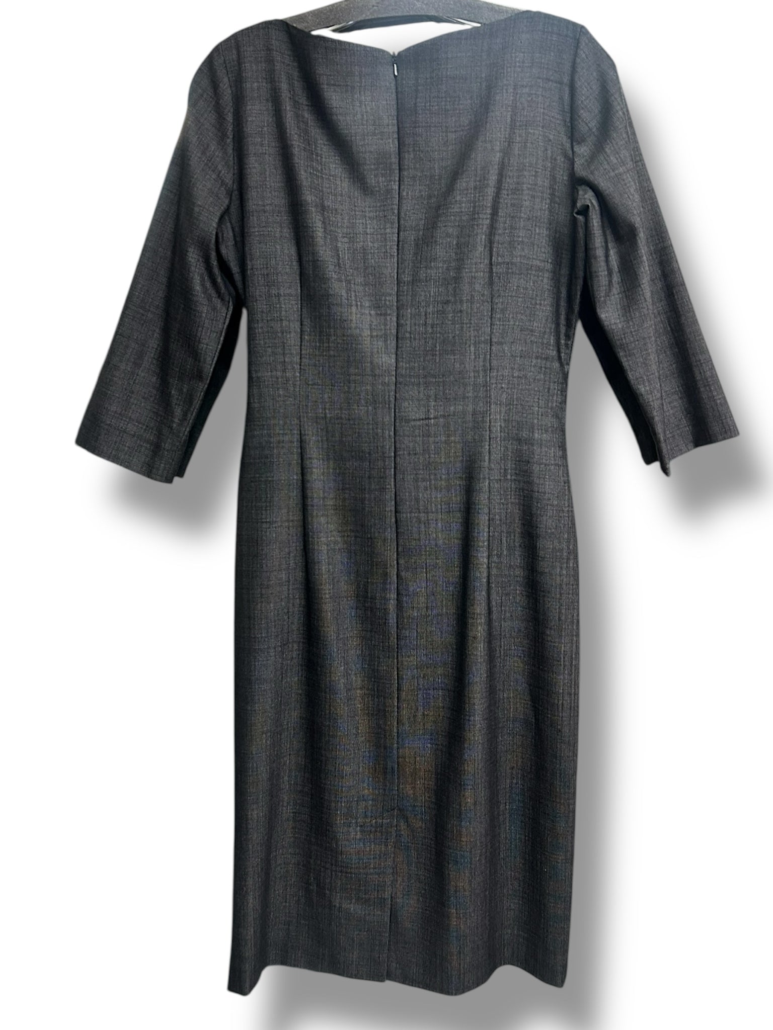 MAX MARA FAUX WRAP PLEATED SURPLICE NECKLINE PENCIL DRESS SIZE 10