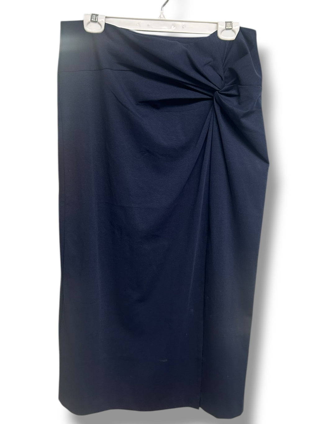 NWT BODEN NAVY JERSEY KNOT DETAIL SPLIT MIDI SKIRT SIZE 12