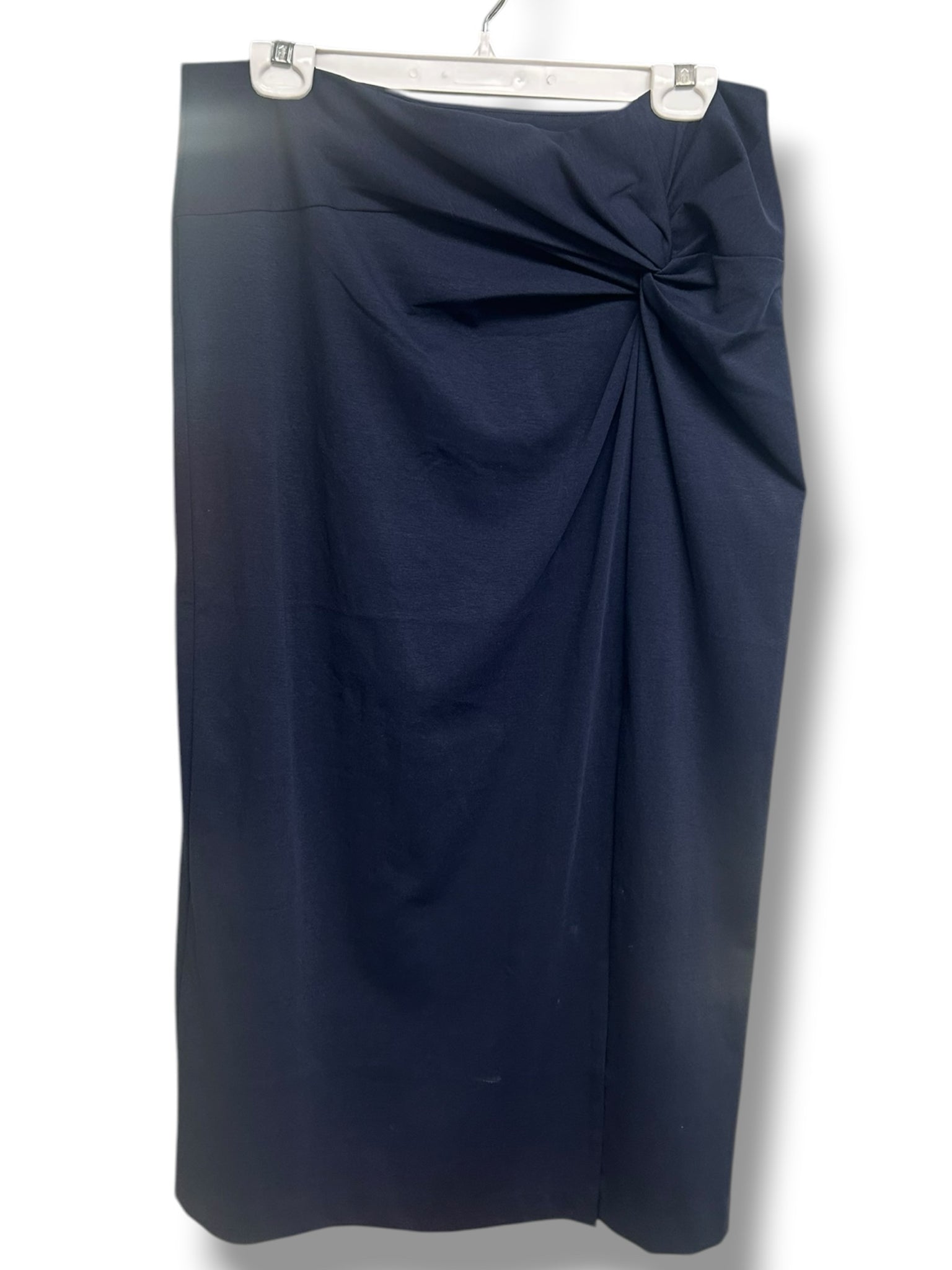 NWT BODEN NAVY JERSEY KNOT DETAIL SPLIT MIDI SKIRT SIZE 12
