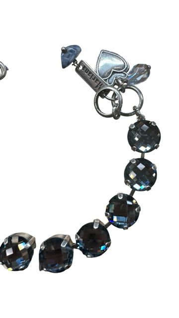 MARIANA SMOKEY BLUE SWAROVSKI CRYSTAL TENNIS BRACELET